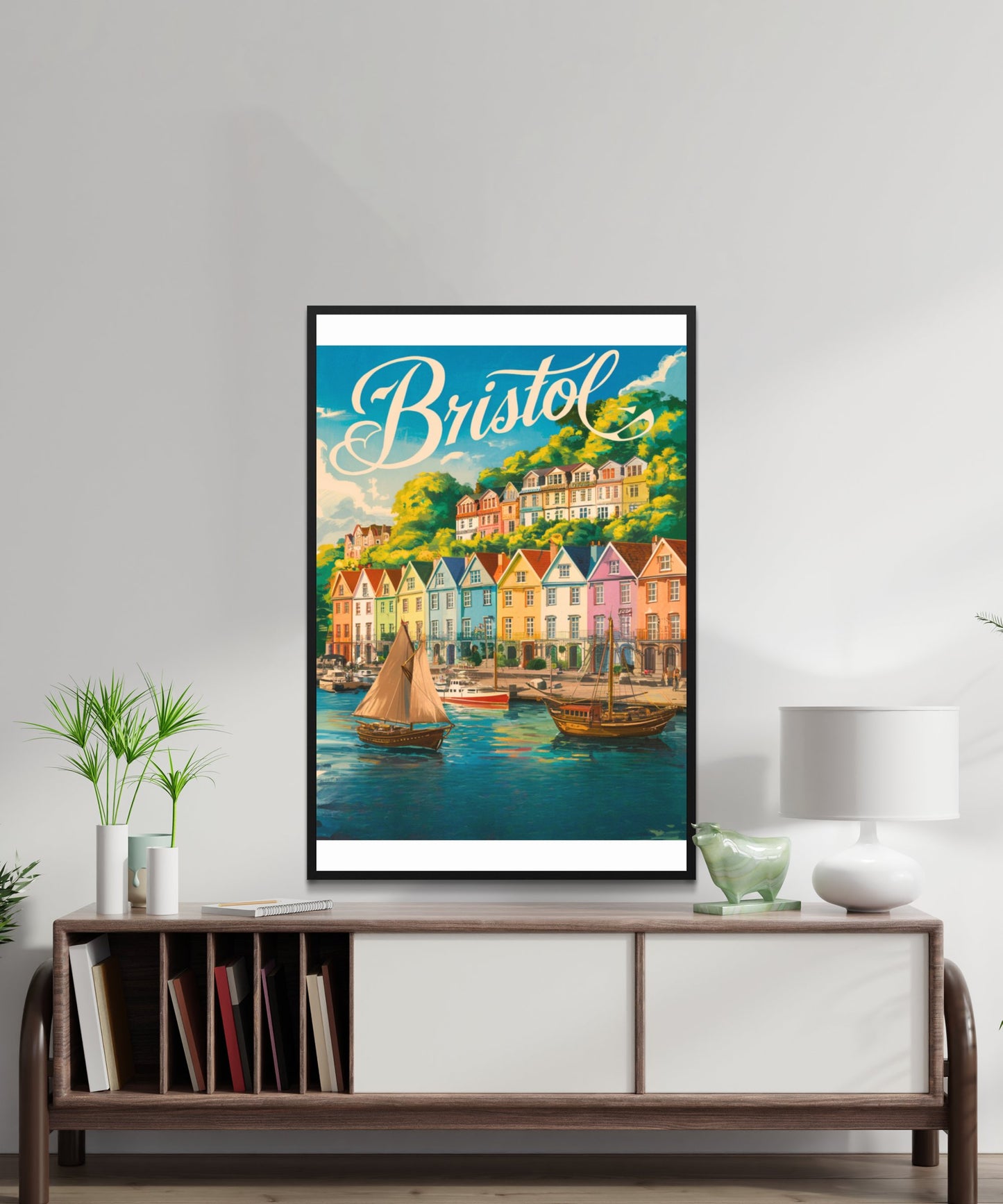 Bristol Vintage Travel Poster - Harbour Town