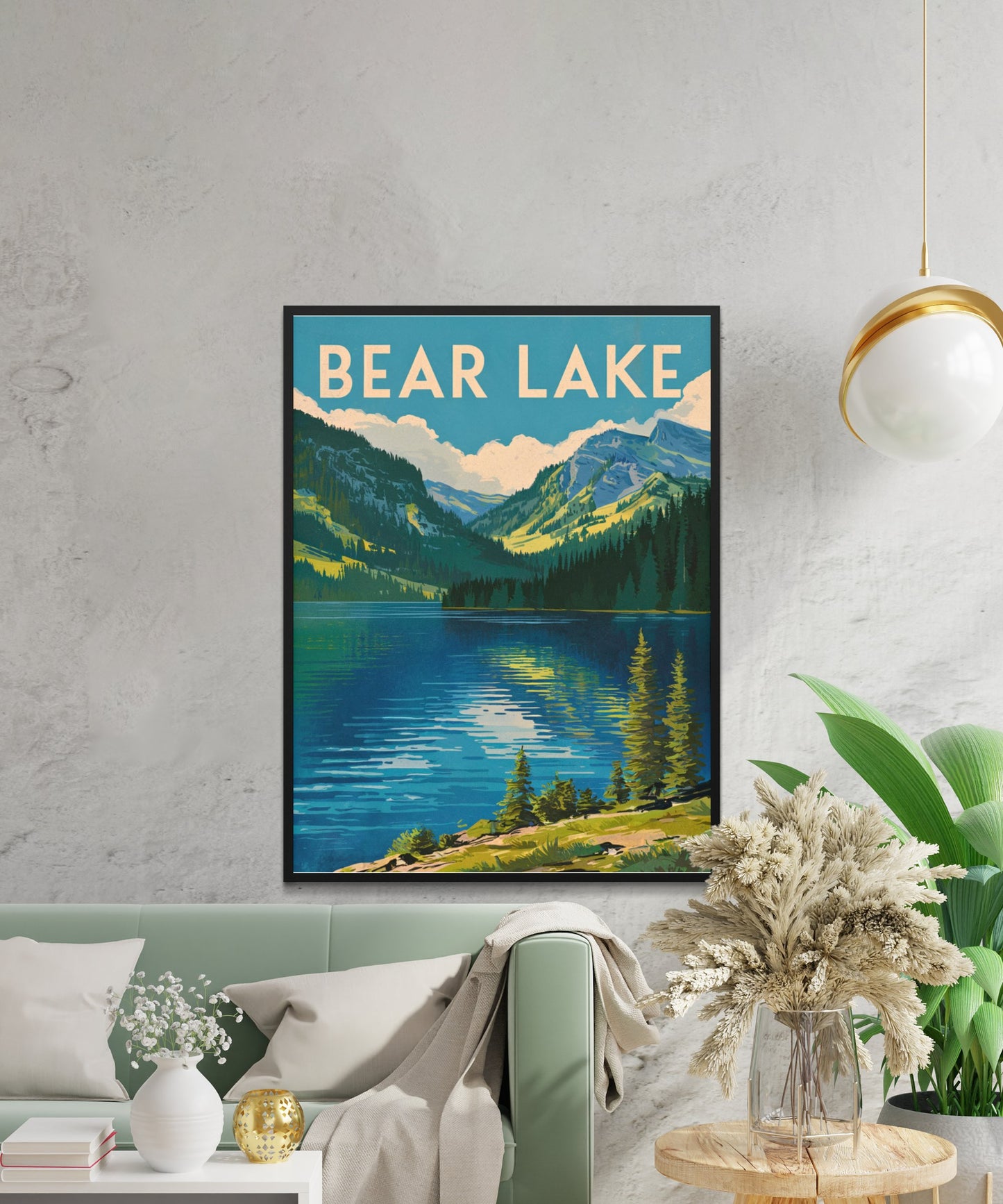 Bear Lake  Vintage Travel Poster - Timeless Alpine Splendor