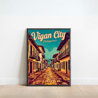 Vigan Vintage Travel Poster