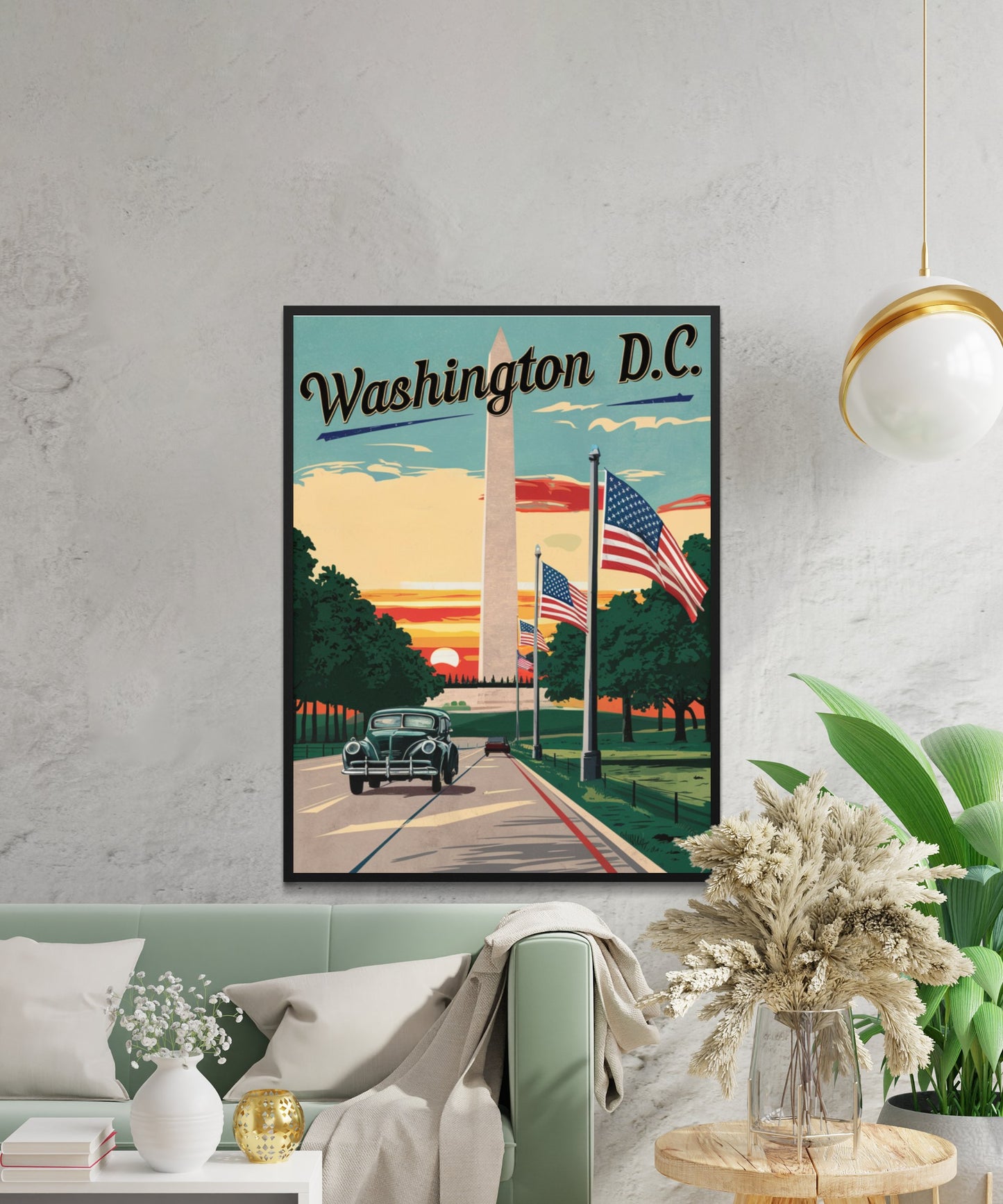 Washington D.C. Vintage Travel Poster