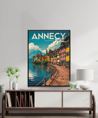 Annecy Vintage Travel Poster - Scenic Beauty