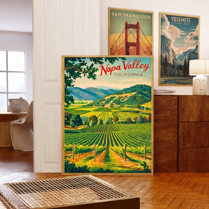 Napa Valley Vintage Travel Poster