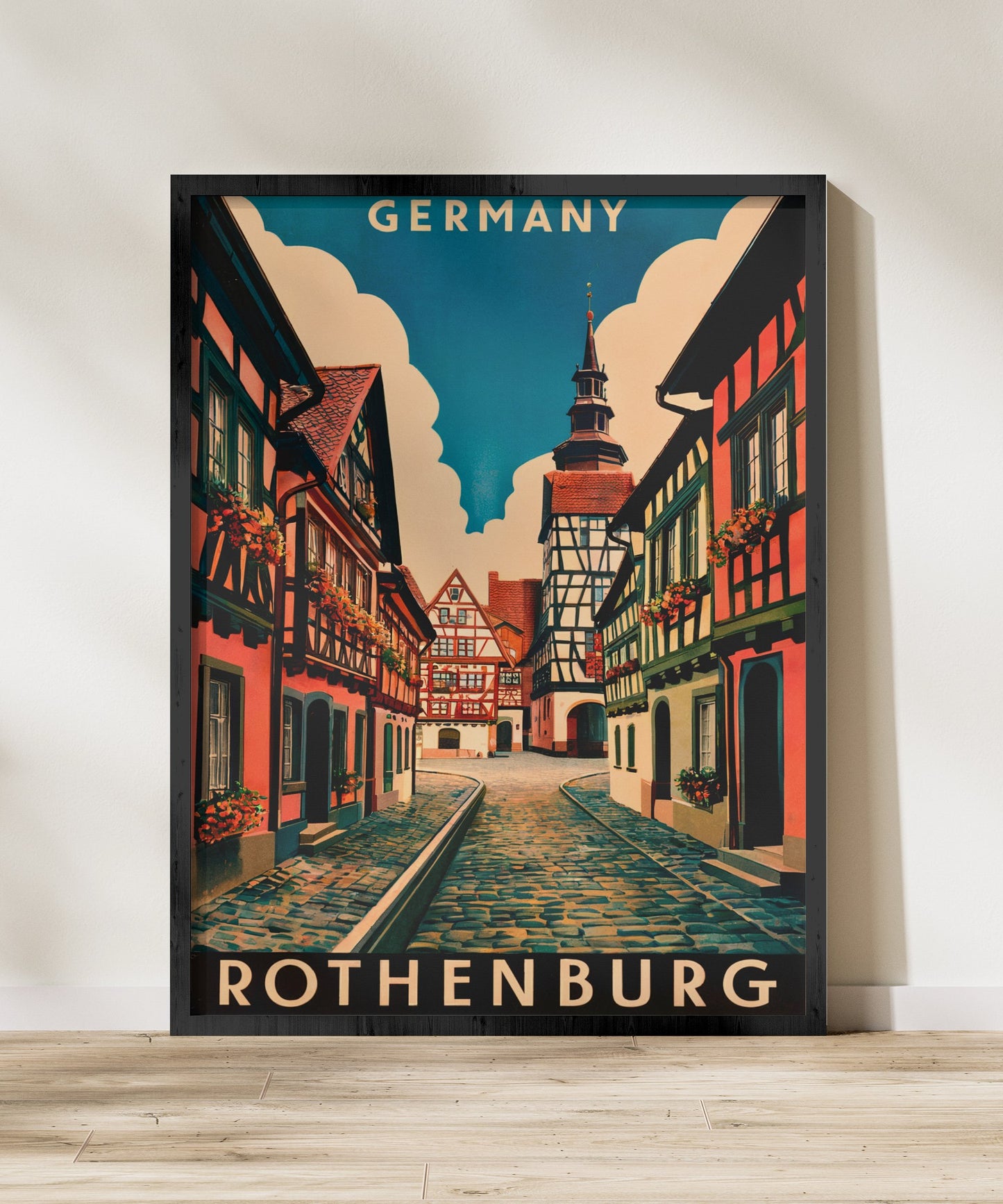 Rothenburg Vintage Travel Poster