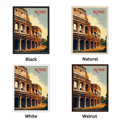 Rome Vintage Travel Poster - Ancient Splendor