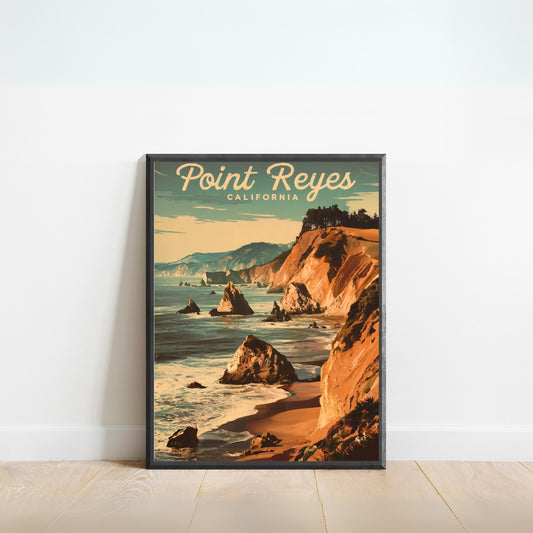 Point Reyes Vintage Travel Poster