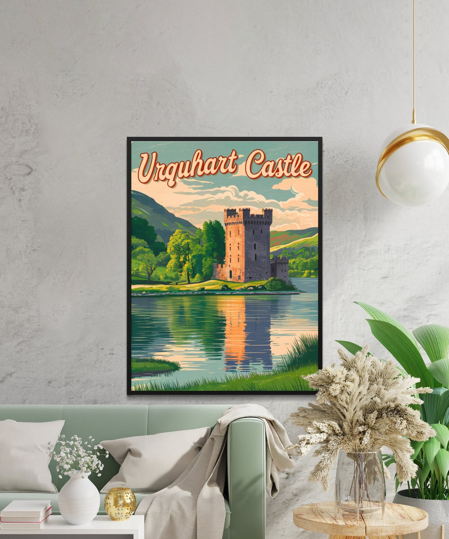 Urquhart Castle Vintage Travel Poster - Rugged Beauty