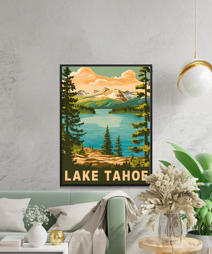 Lake Tahoe Vintage Travel Poster - Tranquil Haven