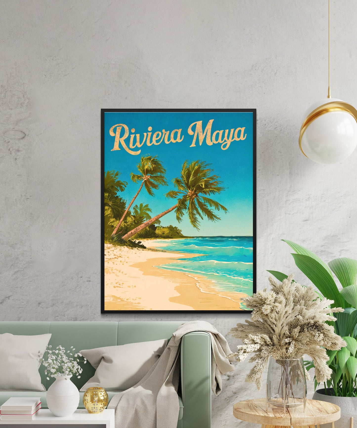 Riviera Maya Vintage Travel Poster - Caribbean Bliss