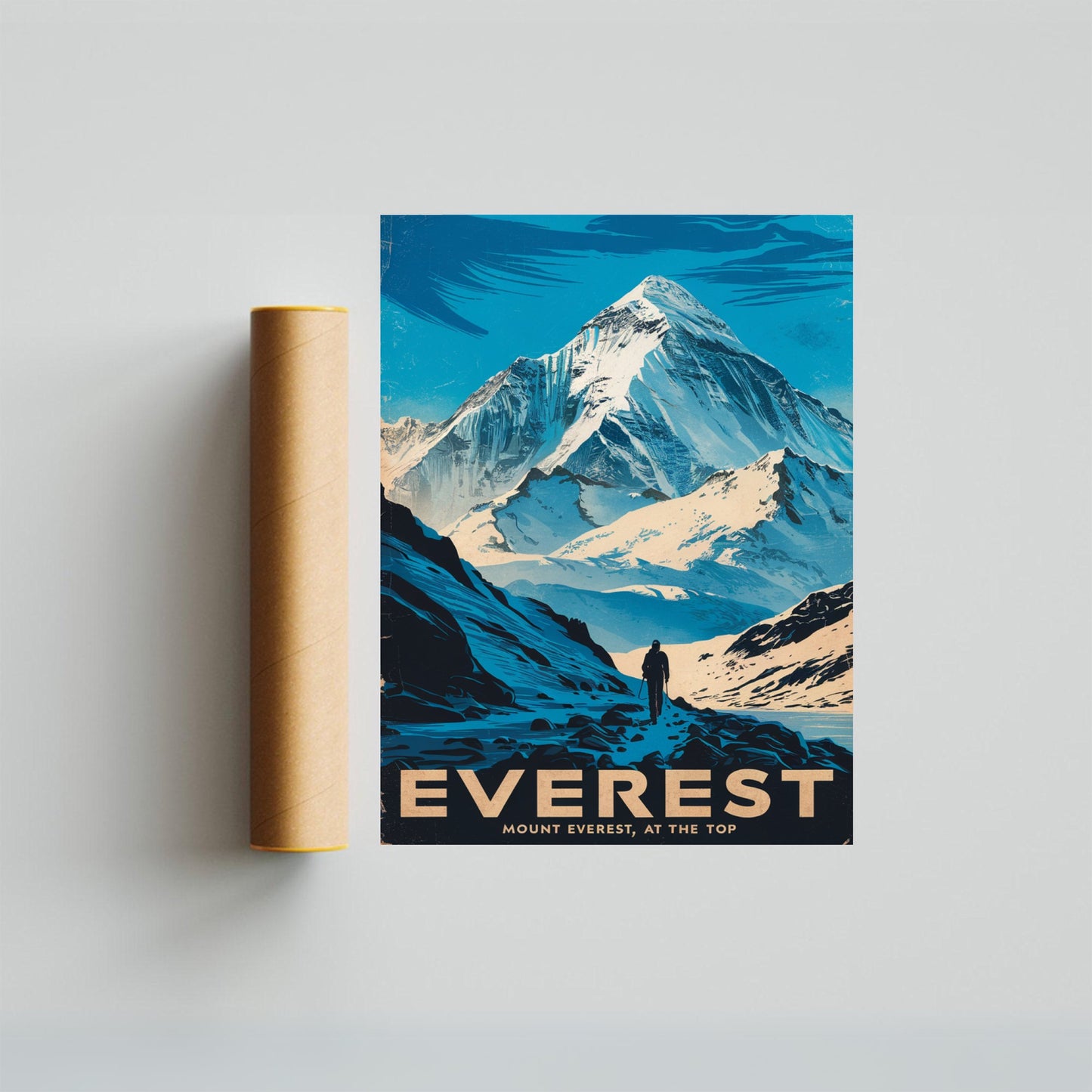 Mount Everest Vintage Travel Poster- Peak of Legends