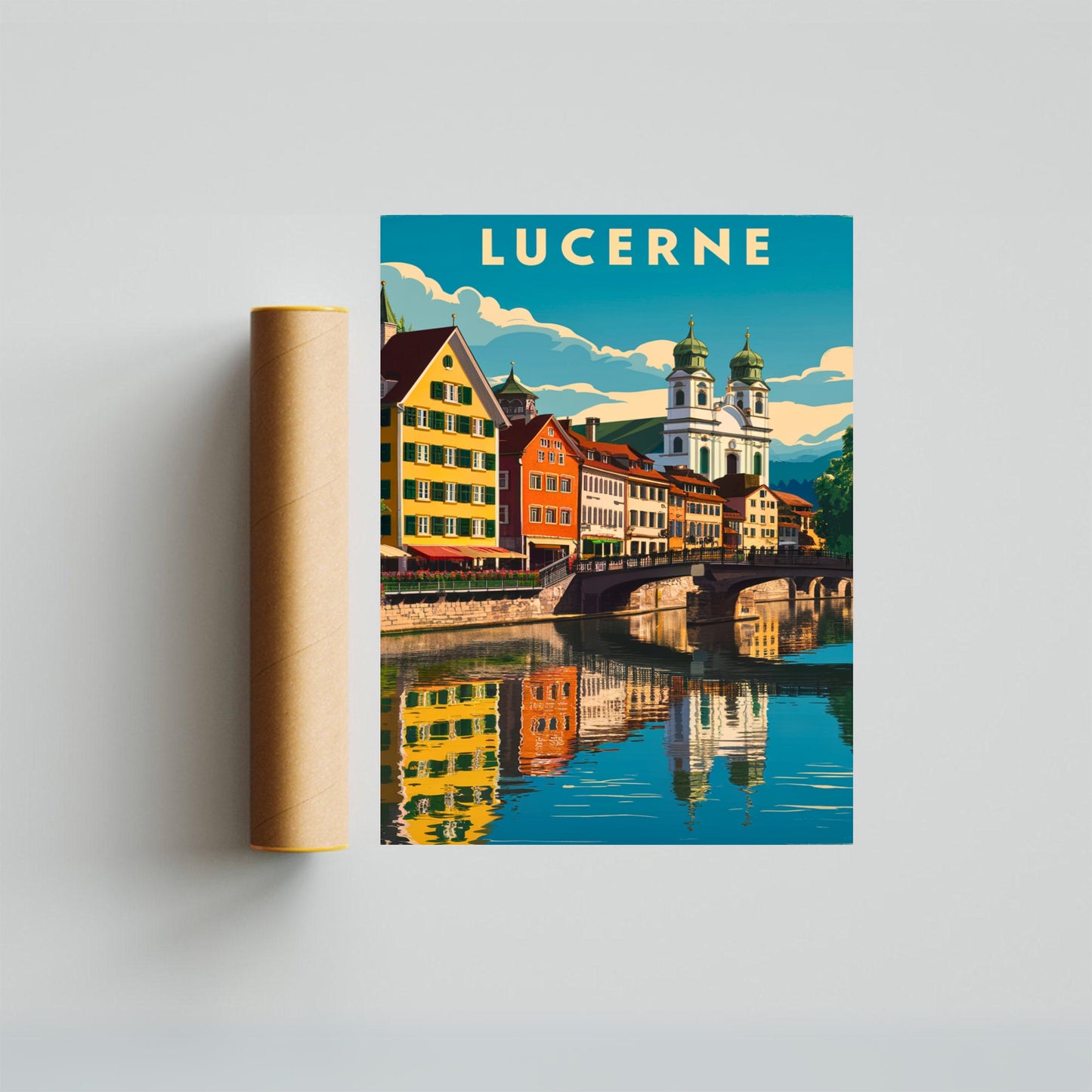 Lucerne Vintage Travel Poster