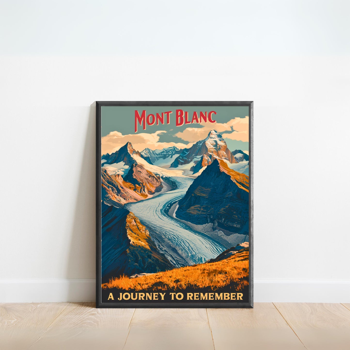 Mont Blanc Vintage Travel Poster