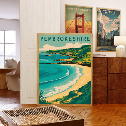 Pembrokeshire Vintage Travel Poster