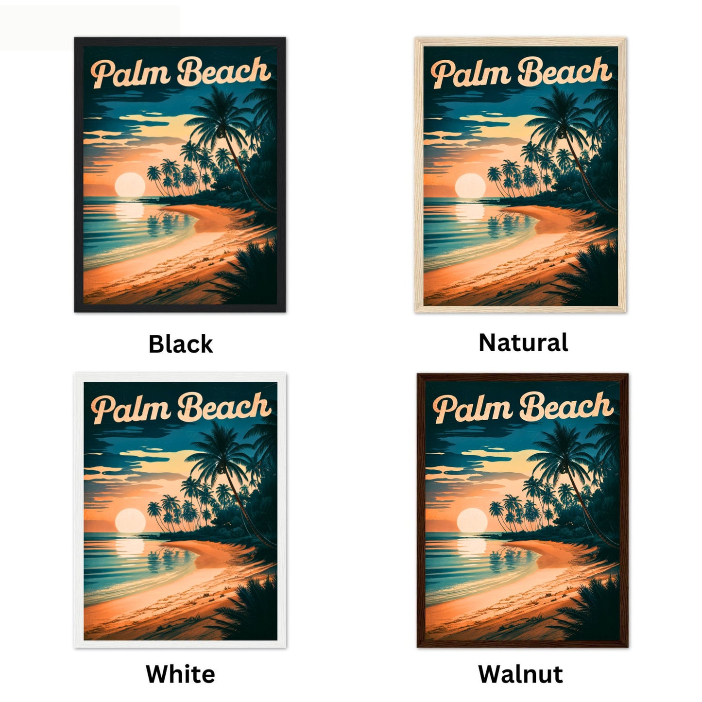 Palm Beach Vintage Travel Poster - Tropical Oasis