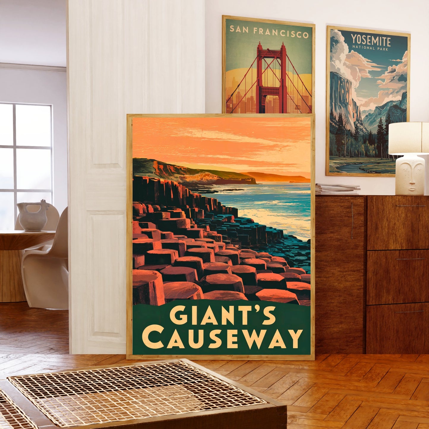 Giant's Causeway Vintage Travel Poster - Timeless Irish Legend