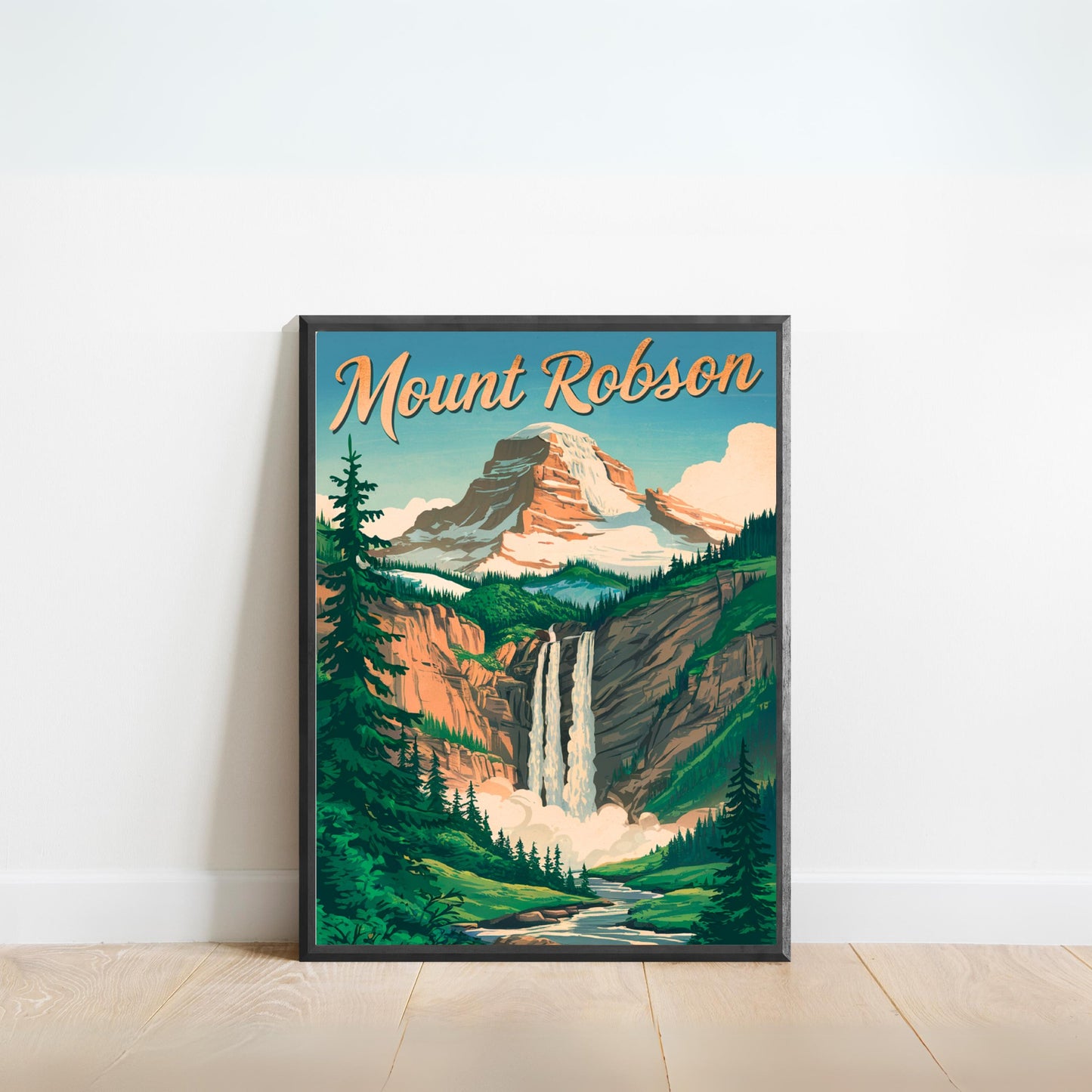 Mount Robson Vintage Travel Poster - Outdoor Adventure