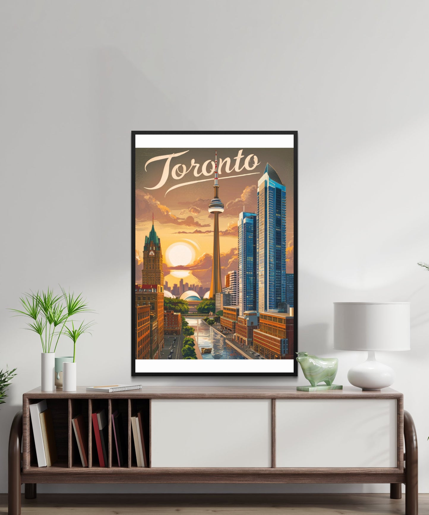 Toronto Vintage Travel Poster - Cityscape Views