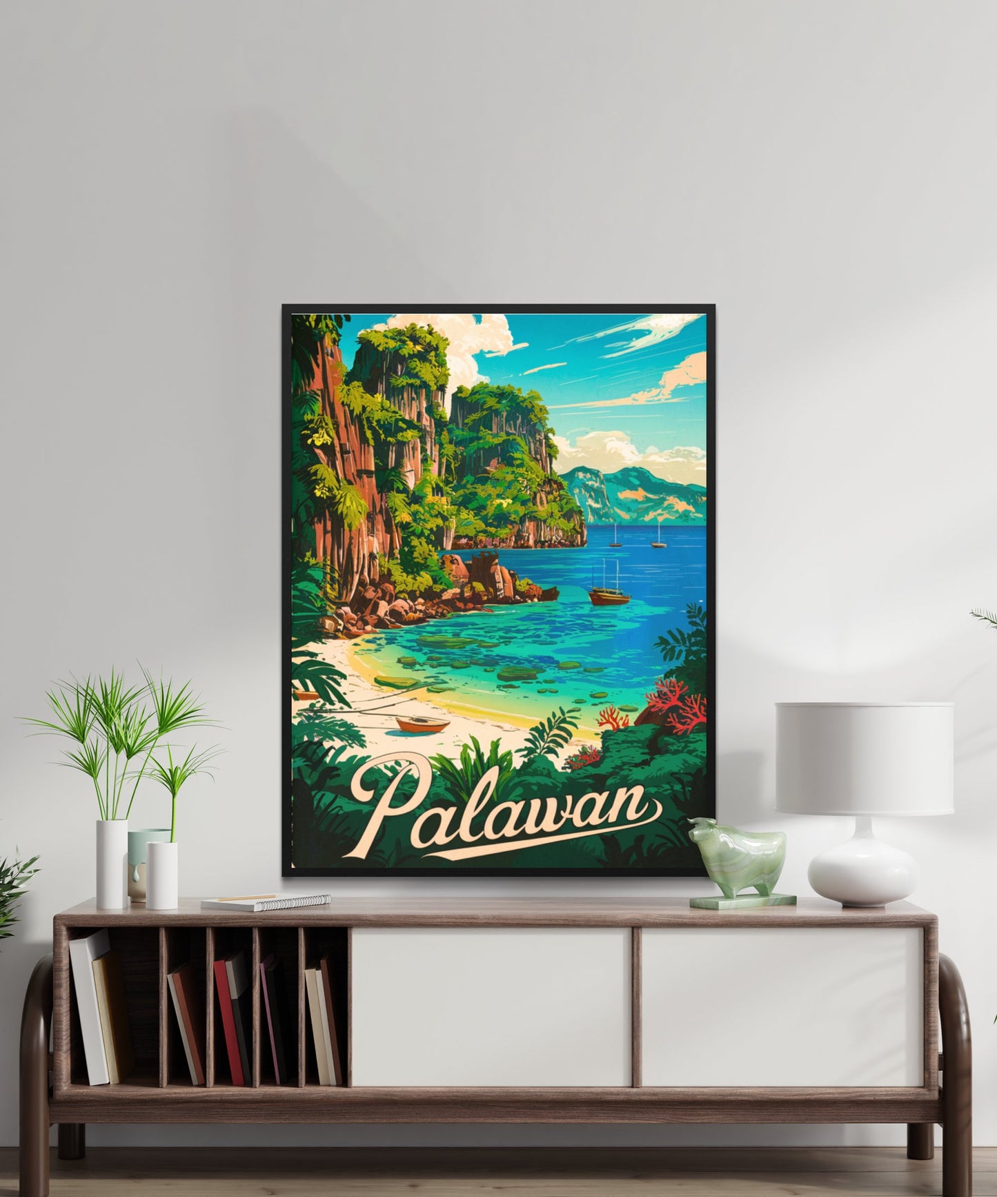 Palawan Vintage Travel Poster - Beautiful Views