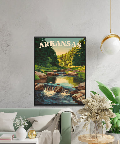 Arkansas Vintage Travel Poster