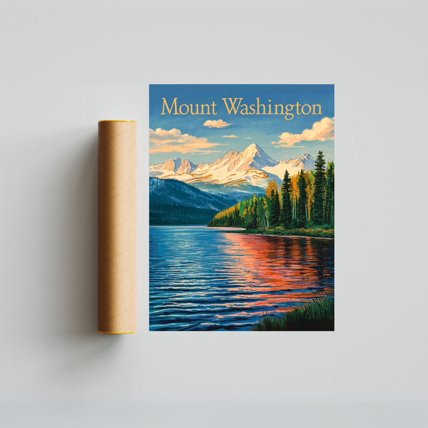 Mount Washington Vintage Travel Poster - Majestic Views