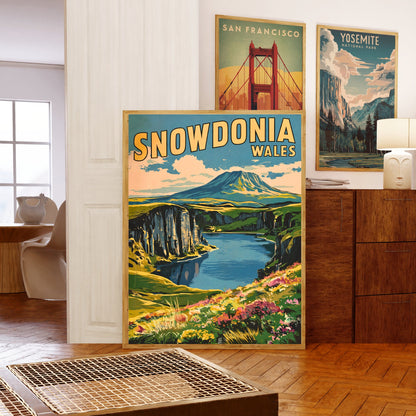 Snowdonia Vintage Travel Poster