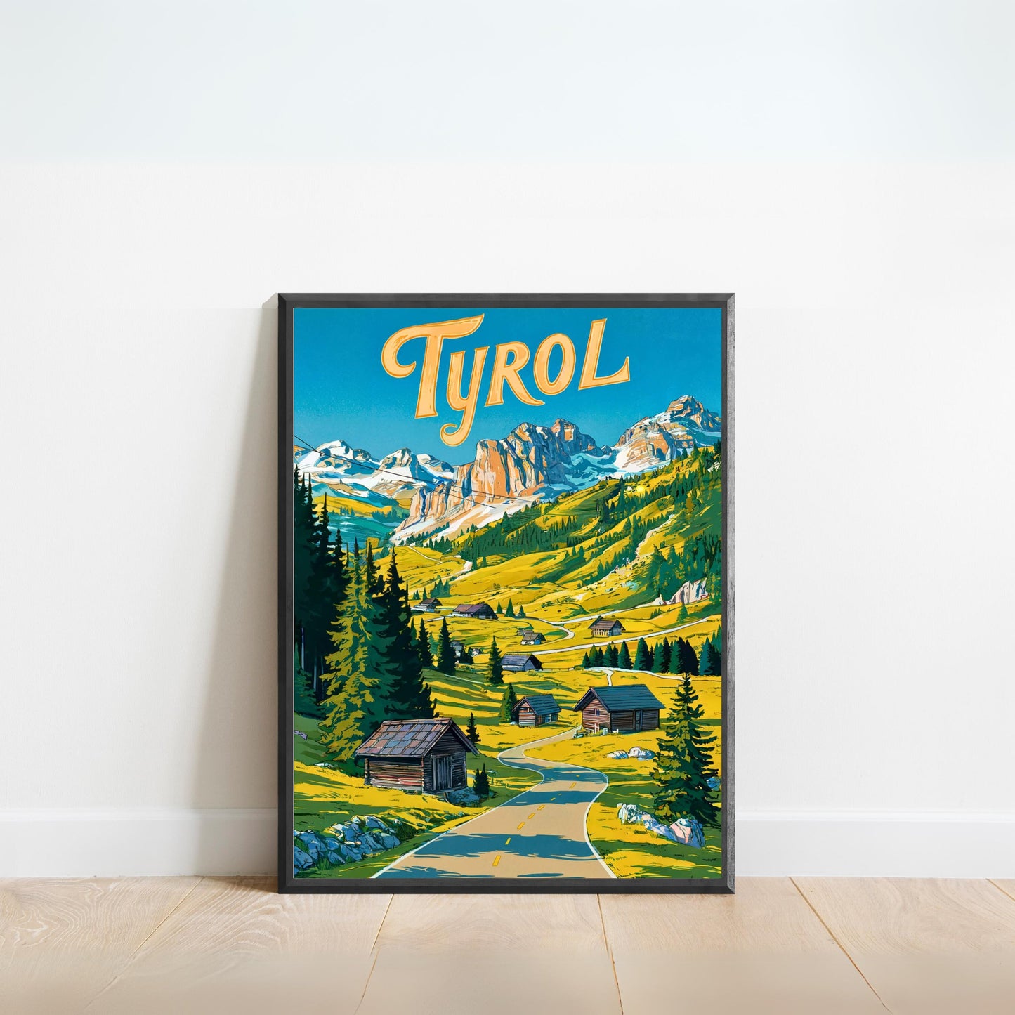 Tyrol Vintage Travel Poster  - Austria's Majestic Mountain Haven