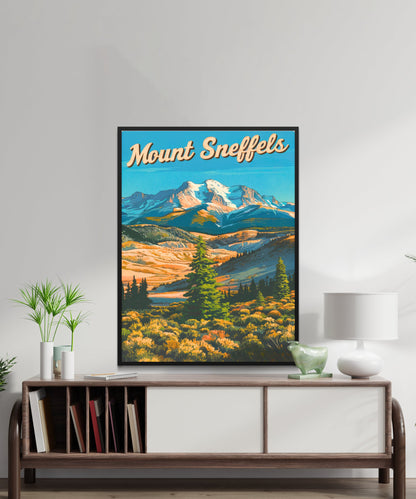 Mount Sneffels Vintage Travel Poster - Scenic Vista