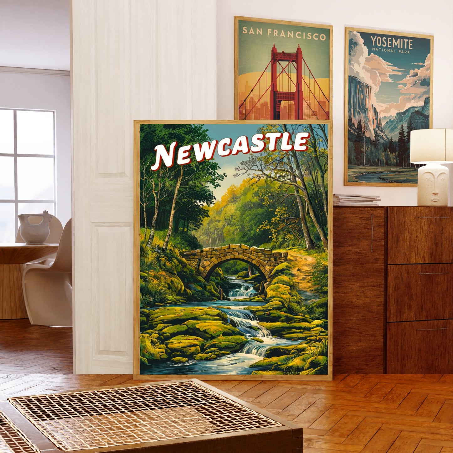 New Castle Vintage Travel Poster - Colonial Roots