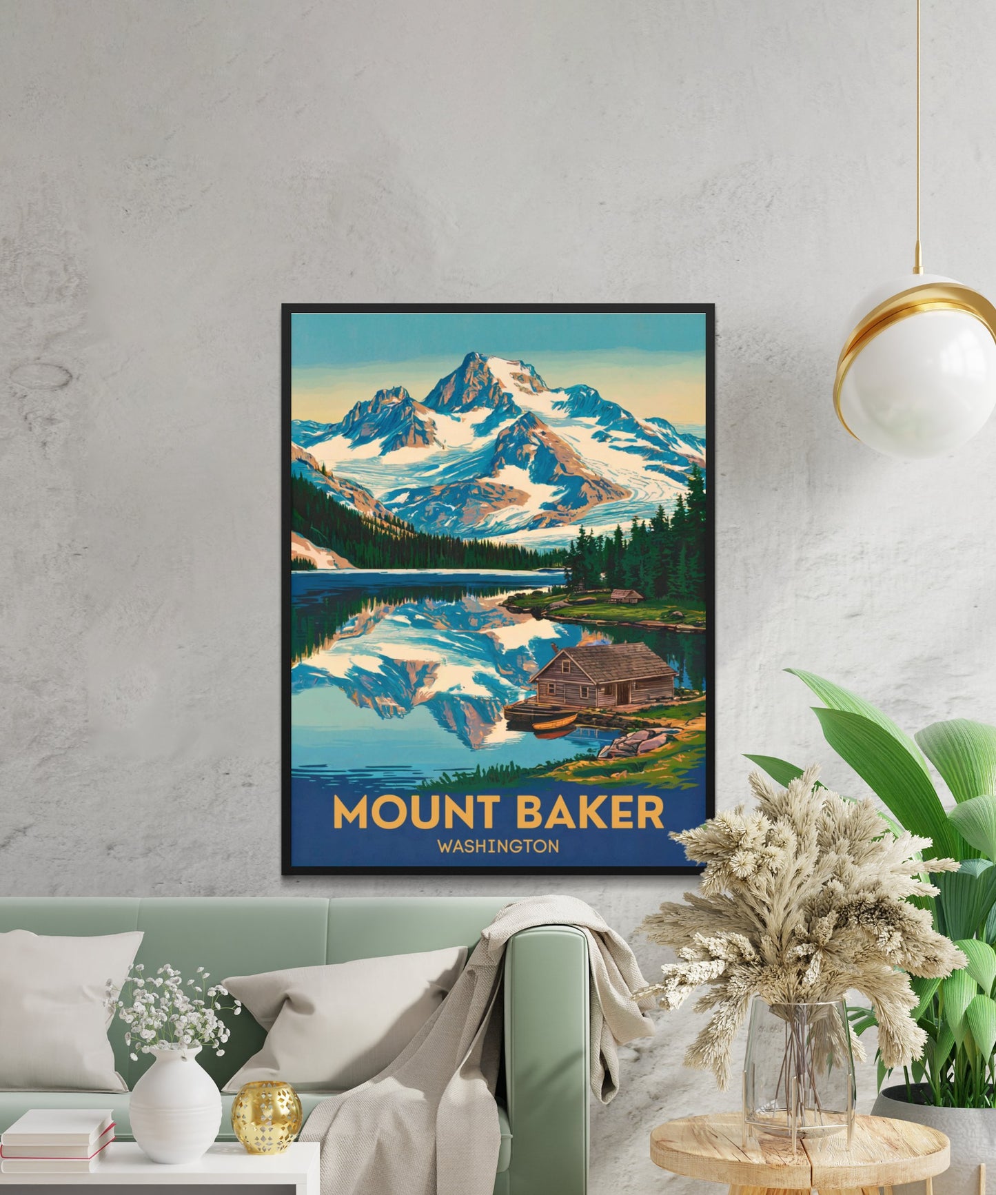 Mount Baker Vintage Travel Poster - Timeless Pacific Northwest Majesty