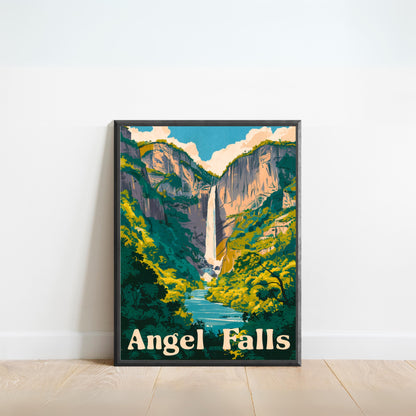 Angel Falls Vintage Travel Poster - Untamed Nature