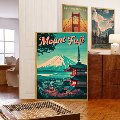 Mount Fuji Vintage Travel Poster - Vintage Splendor