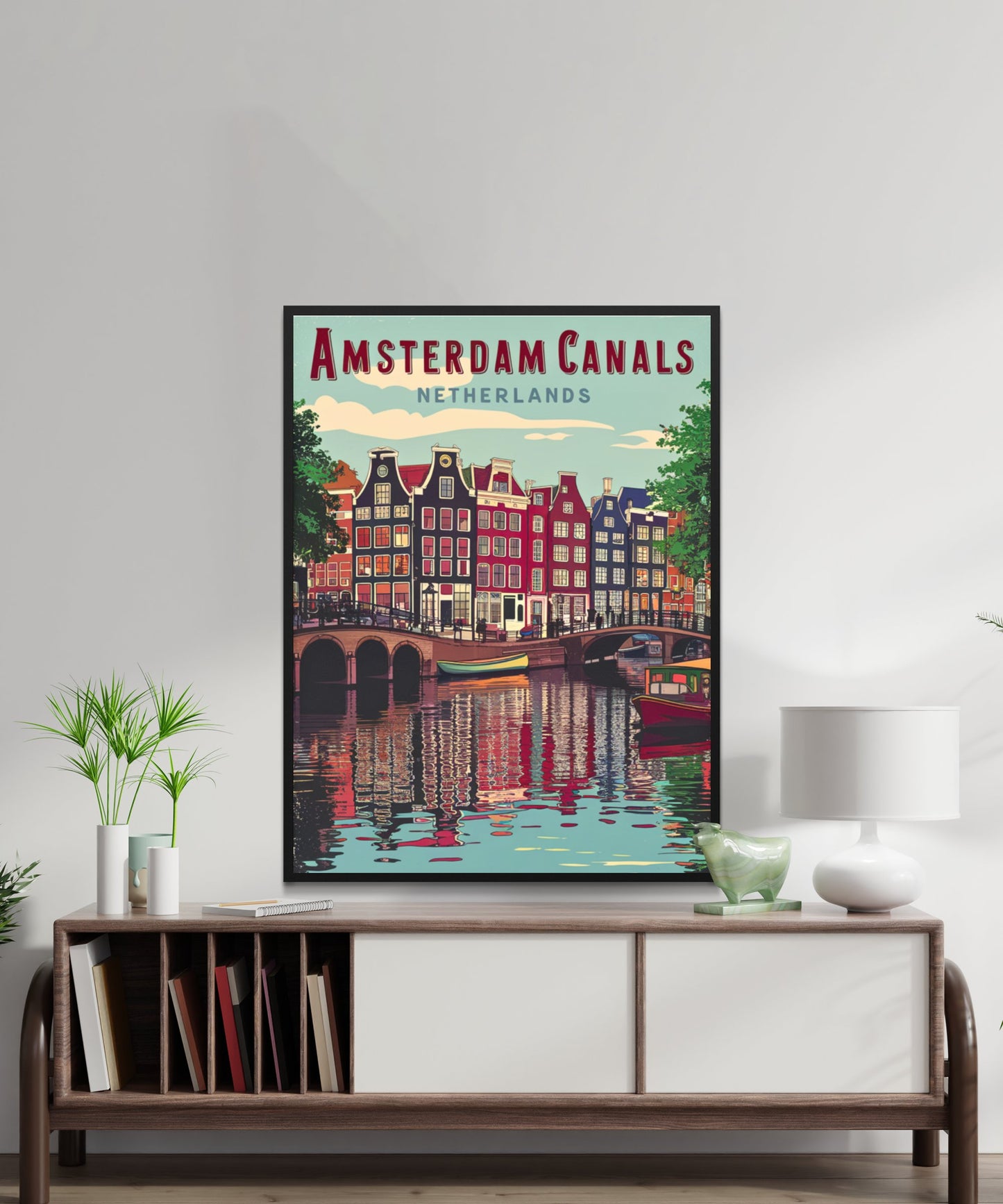 Amsterdam Vintage Travel Poster - Timeless Beauty