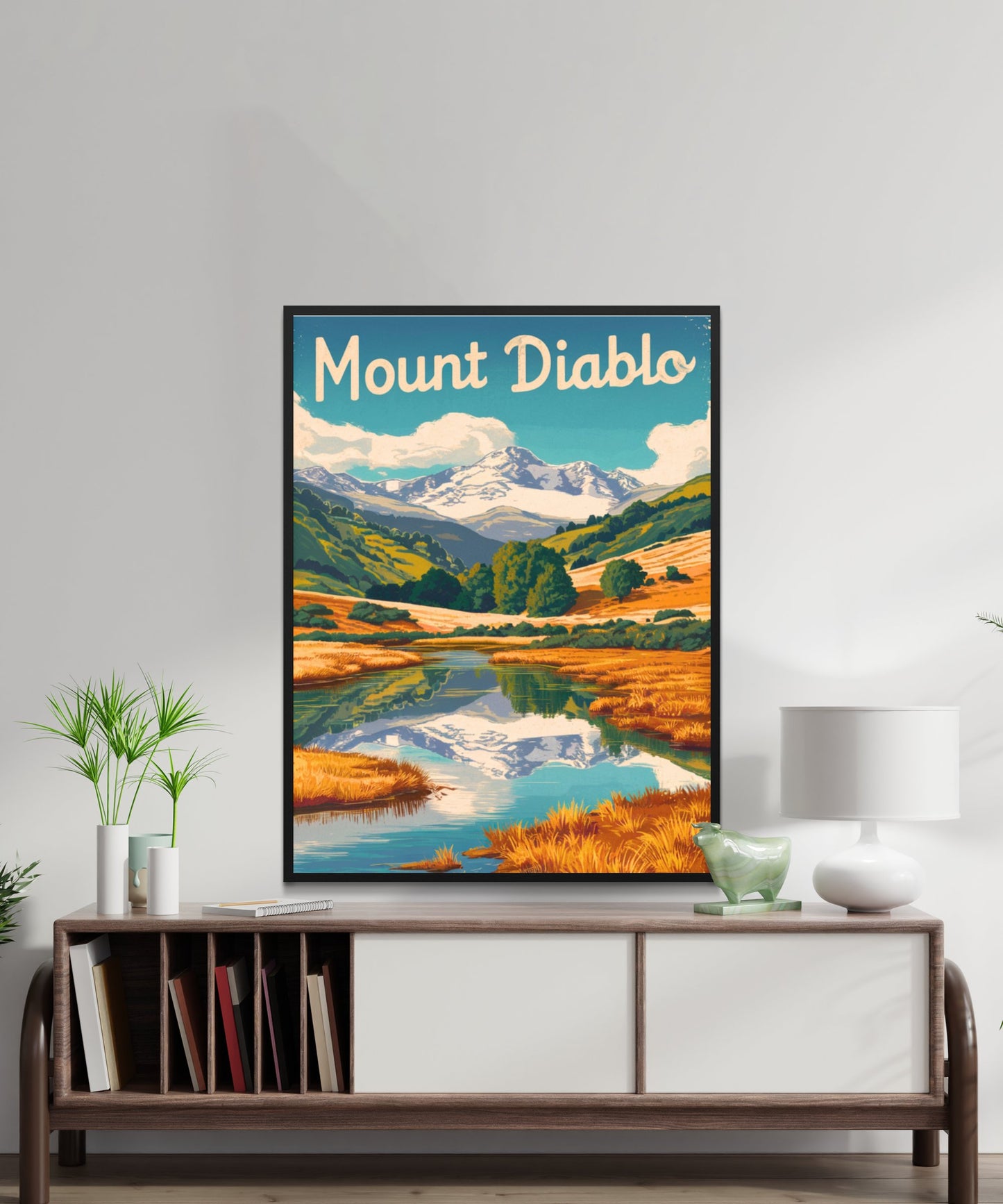 Mount Diablo Vintage Travel Poster - Rugged Beauty