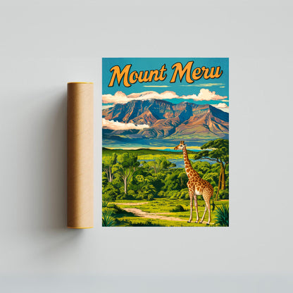 Mount Meru Vintage Travel Poster - Majestic Summit