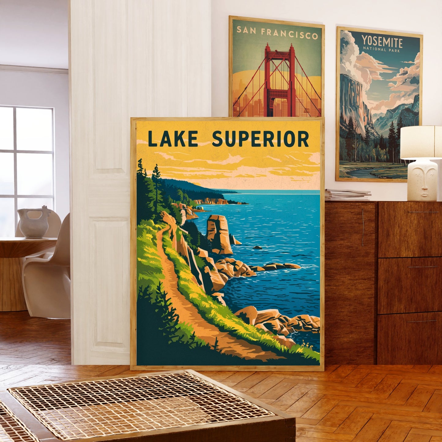 Lake Superior Vintage Travel Poster