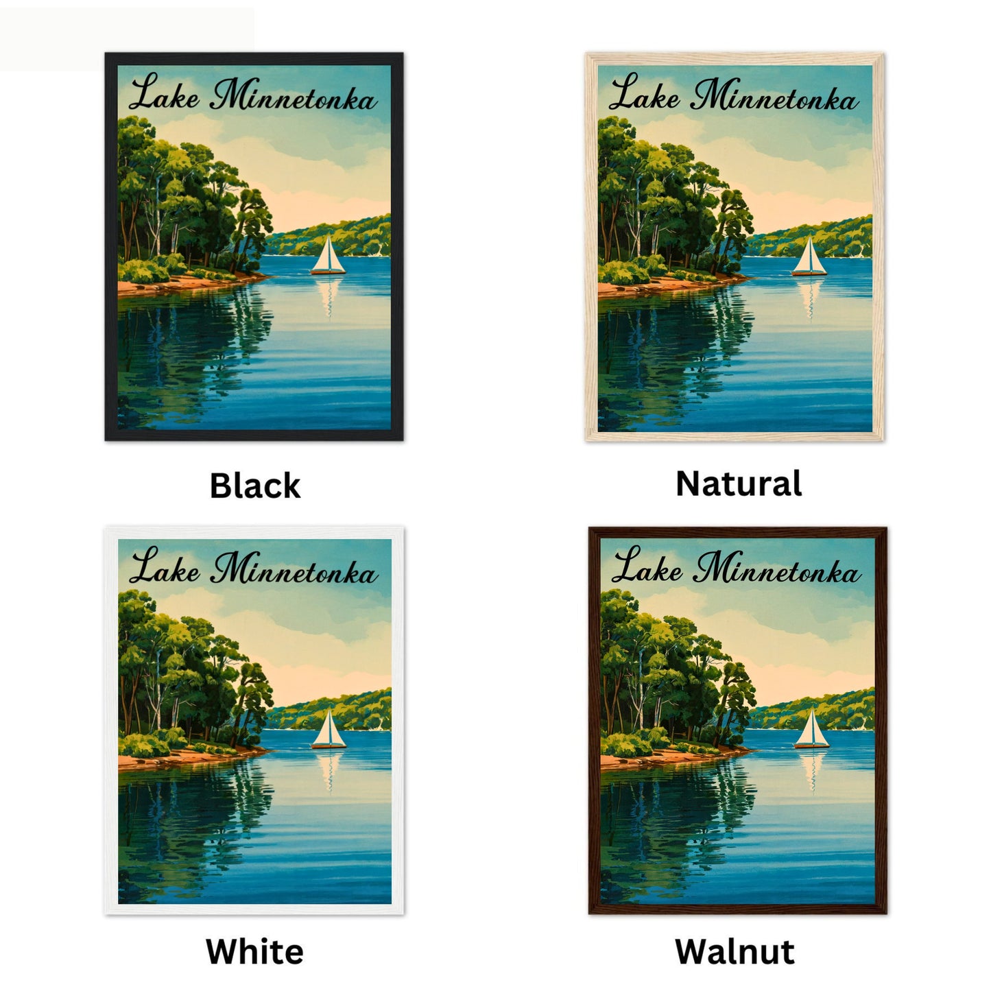 Lake Minnetonka Vintage Travel Poster