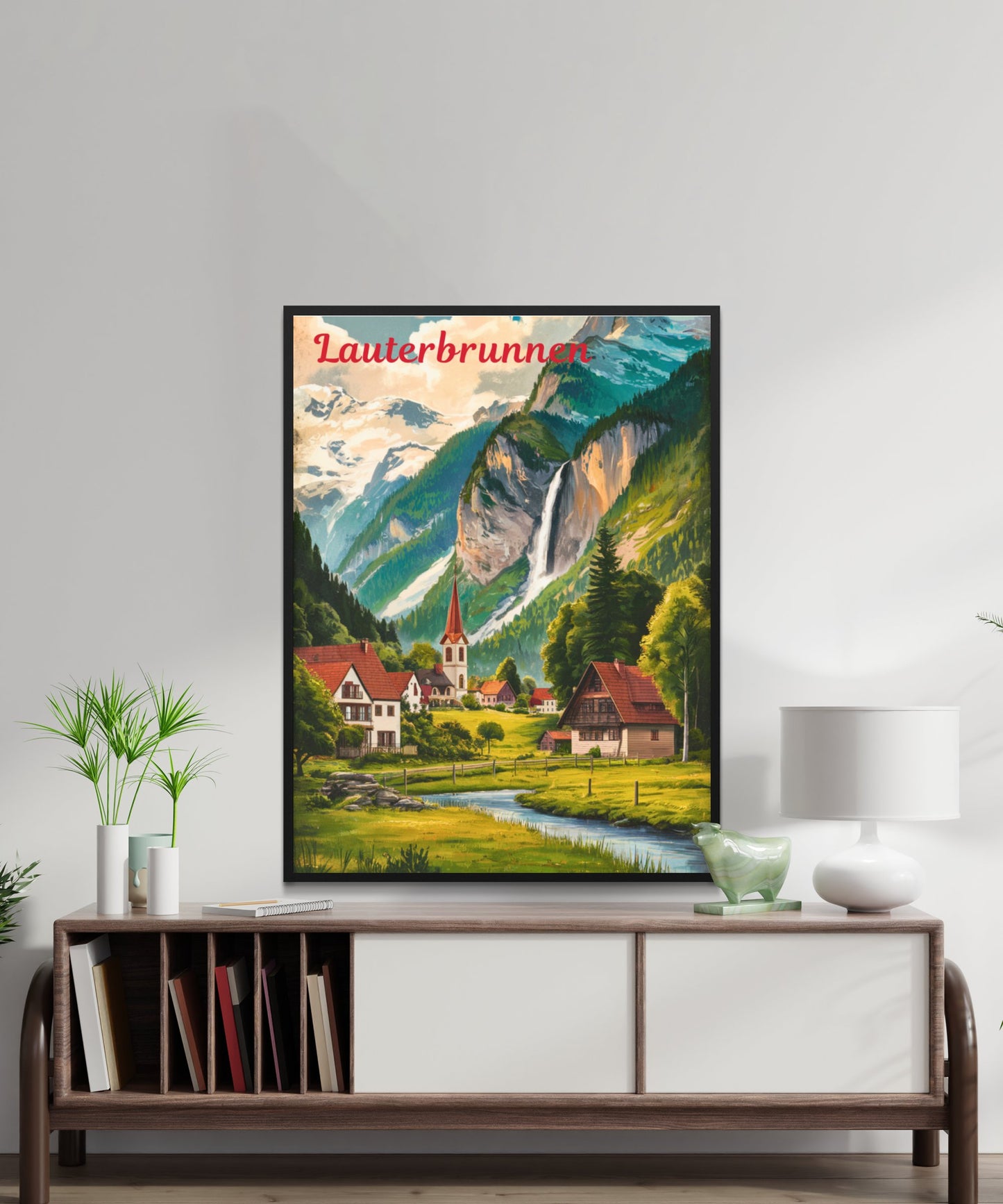 Lauterbrunnen Vintage Travel Poster