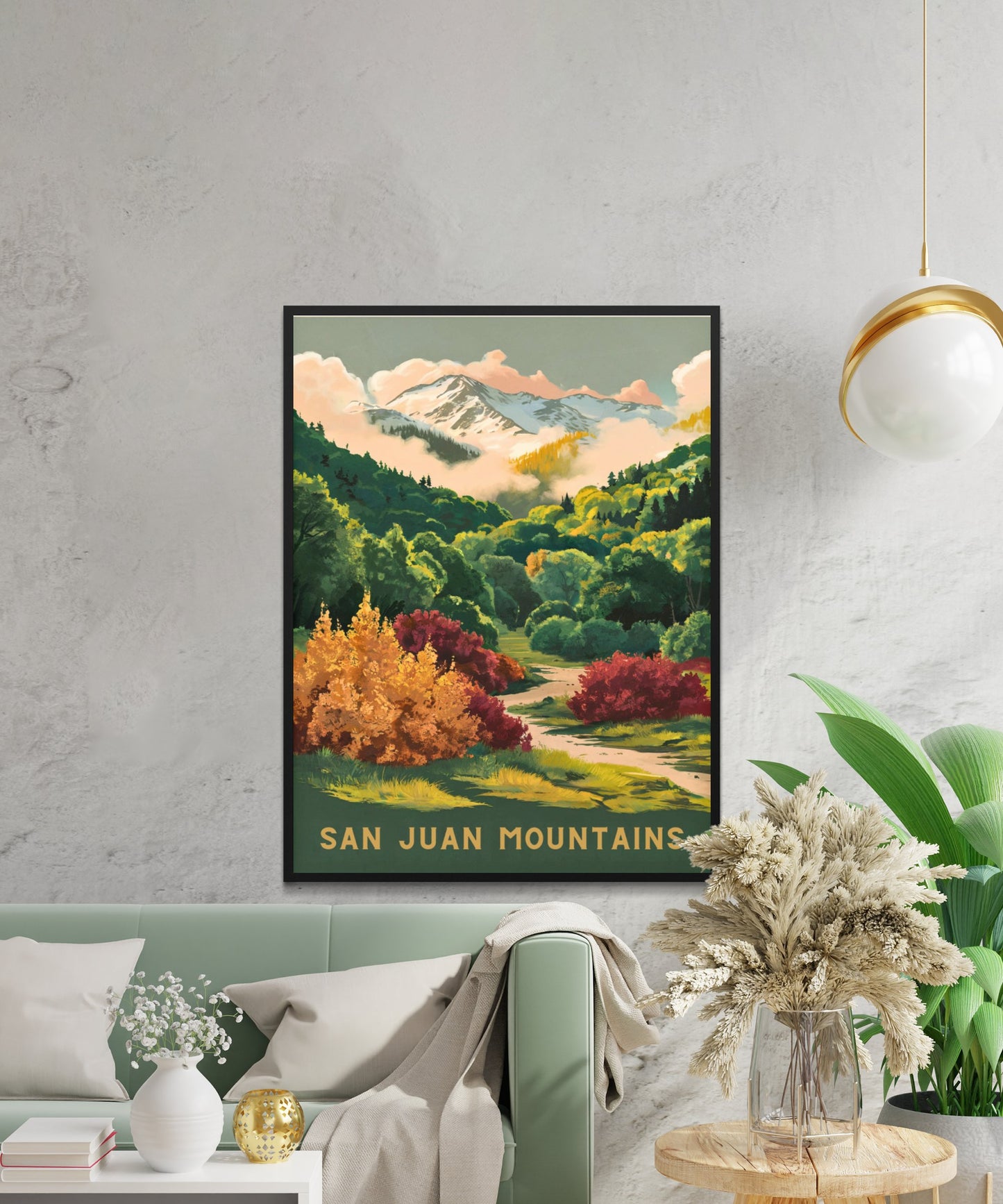 San Juan Mountains Vintage Travel Poster