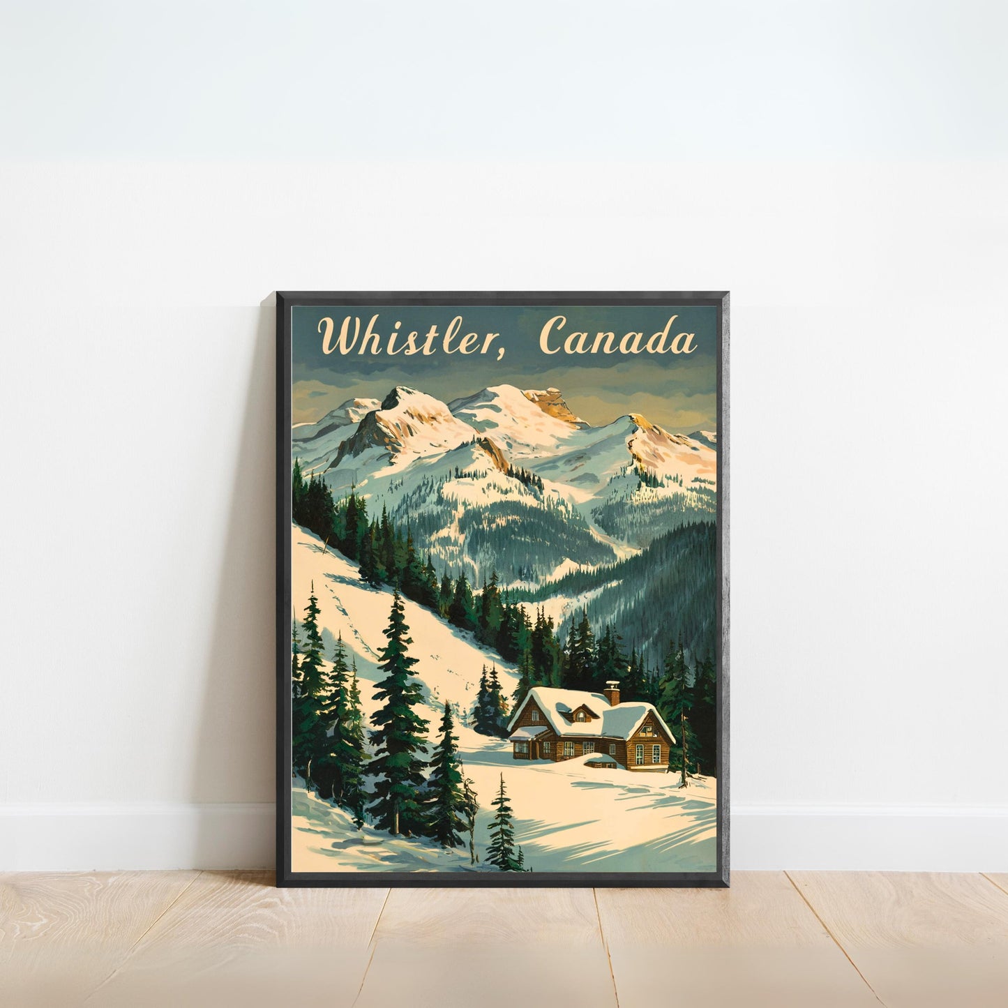 Whistler Vintage Travel Poster - Iconic Ski and Mountain Paradise