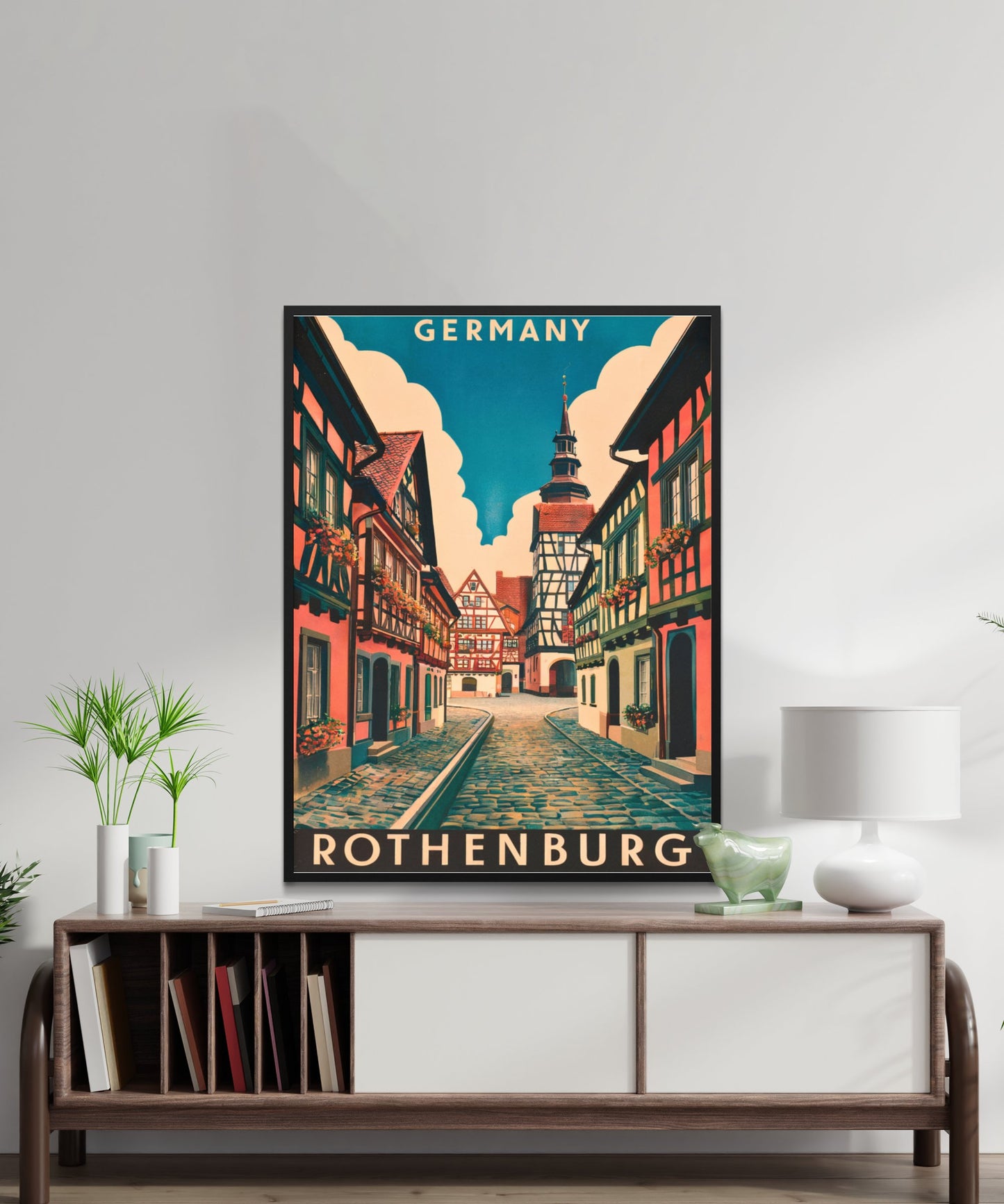 Rothenburg Vintage Travel Poster