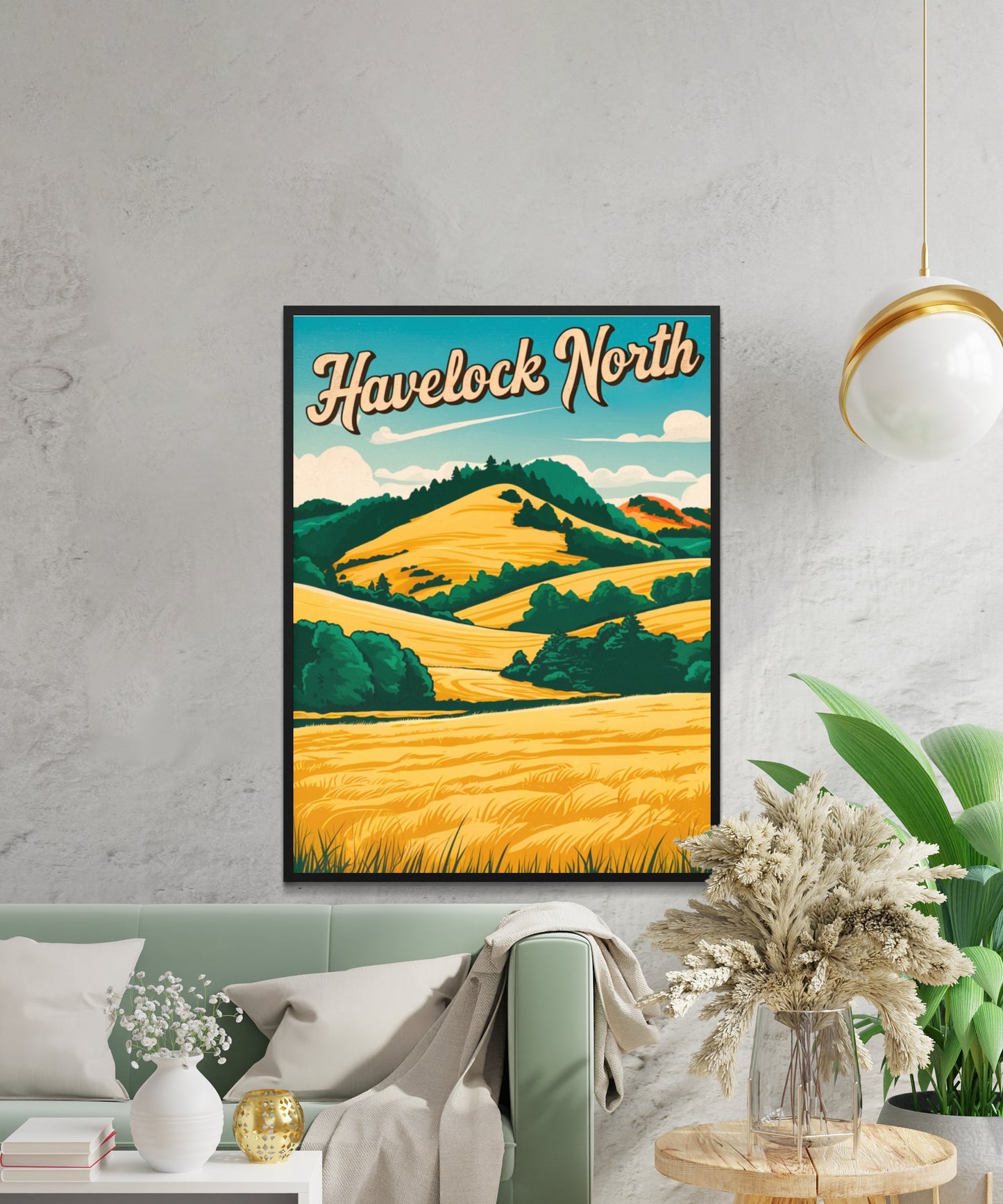 Havelock North Vintage Travel Poster - Rural Charm