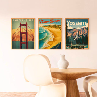 Pismo Beach Vintage Travel Poster