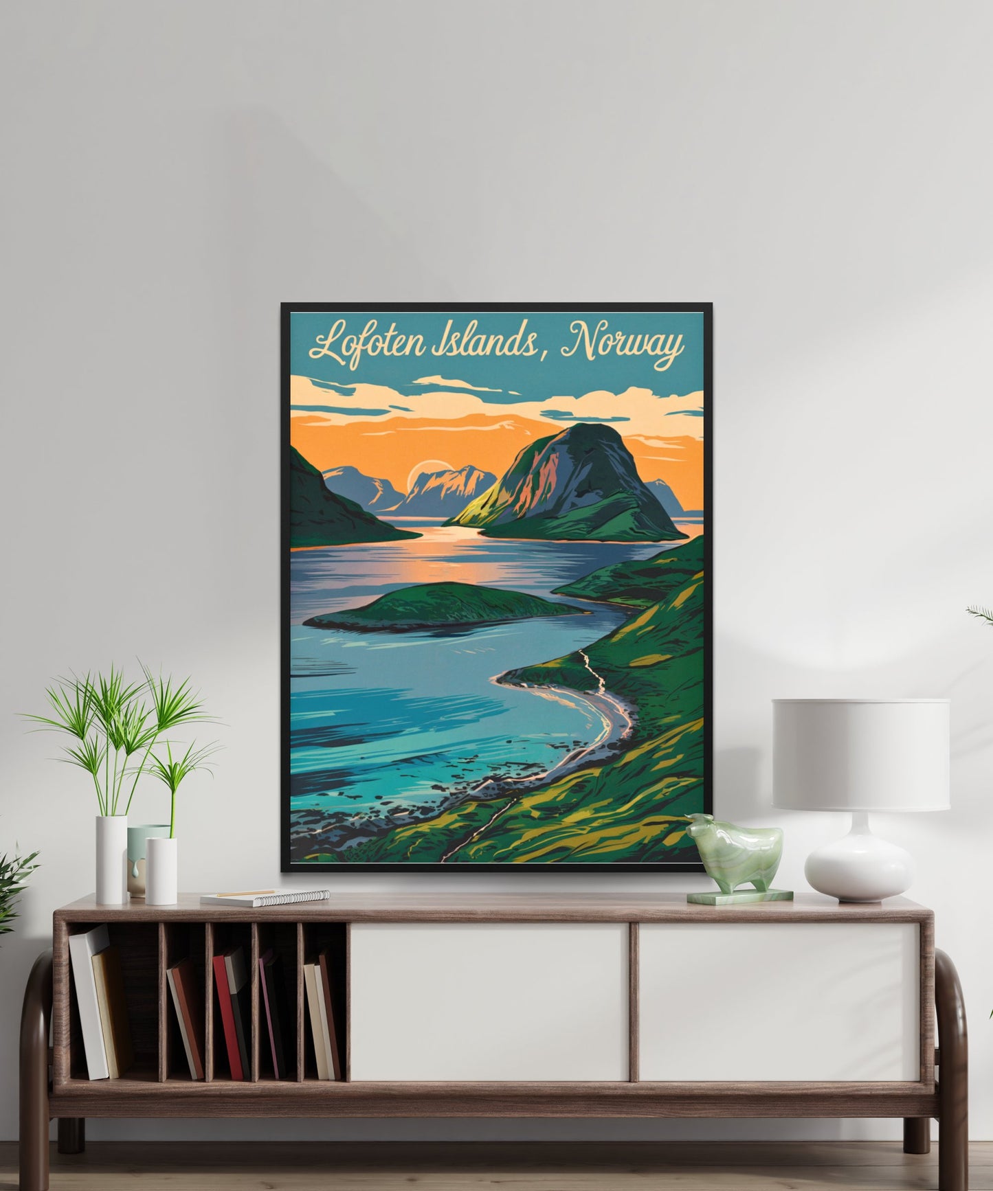 Lofoten Islands Vintage Travel Poster - Peaks and Pristine Waters