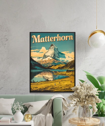 Matterhorn Vintage Travel Poster - Alpine Majesty