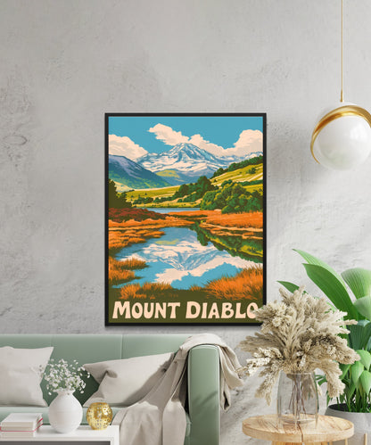 Mount Diablo Vintage Travel Poster