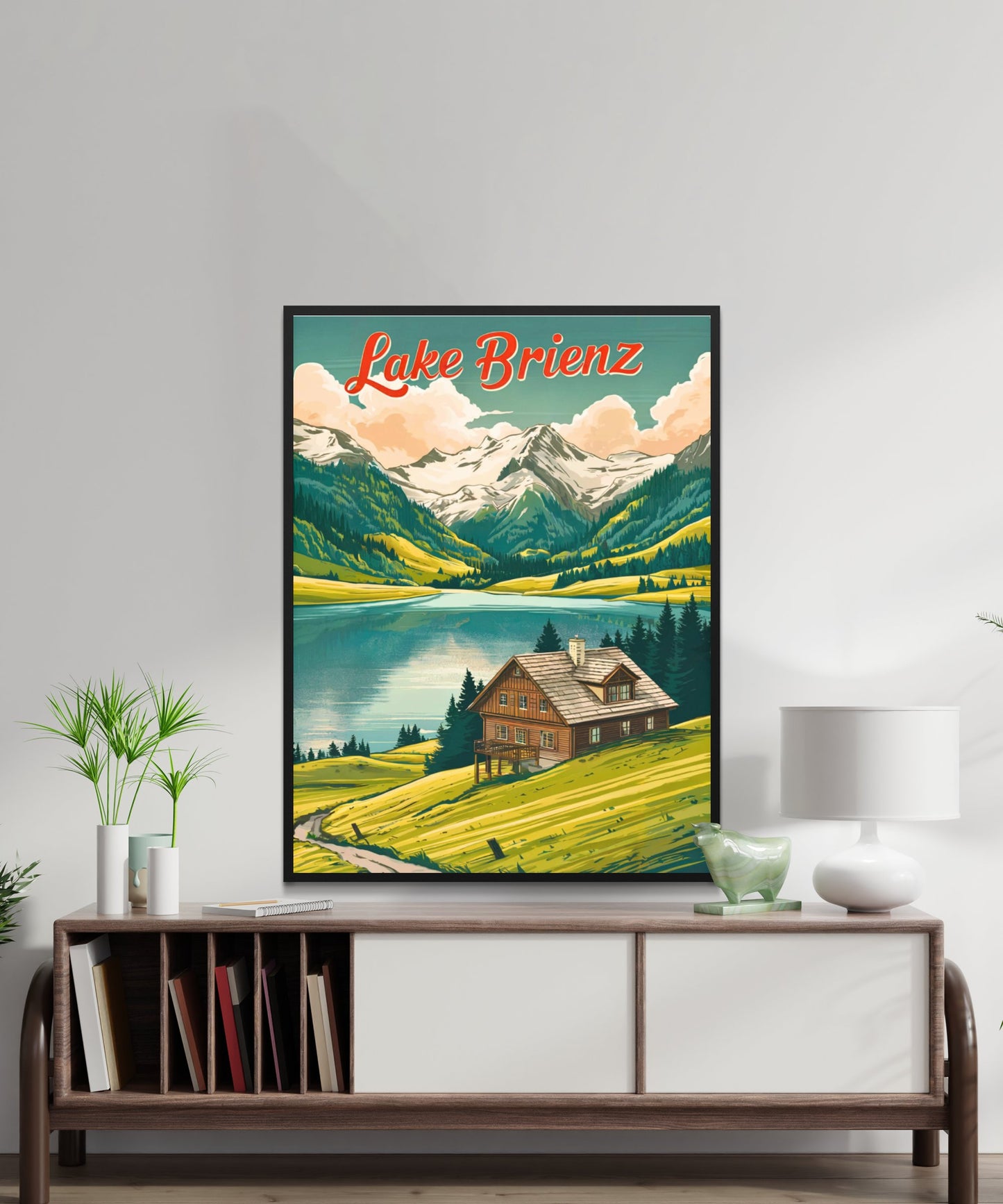 Lake Brienz Vintage Travel Poster - Timeless Alpine Elegance