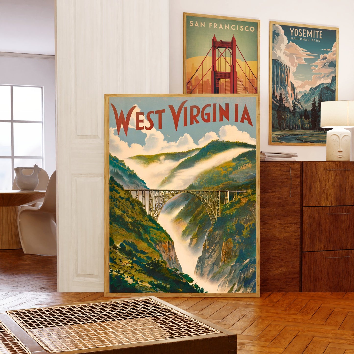 West Virginia Vintage Travel Poster