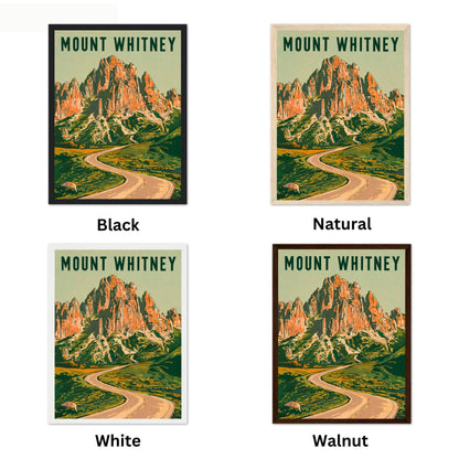 Mount Whitney Vintage Travel Poster - Alpine Wilderness