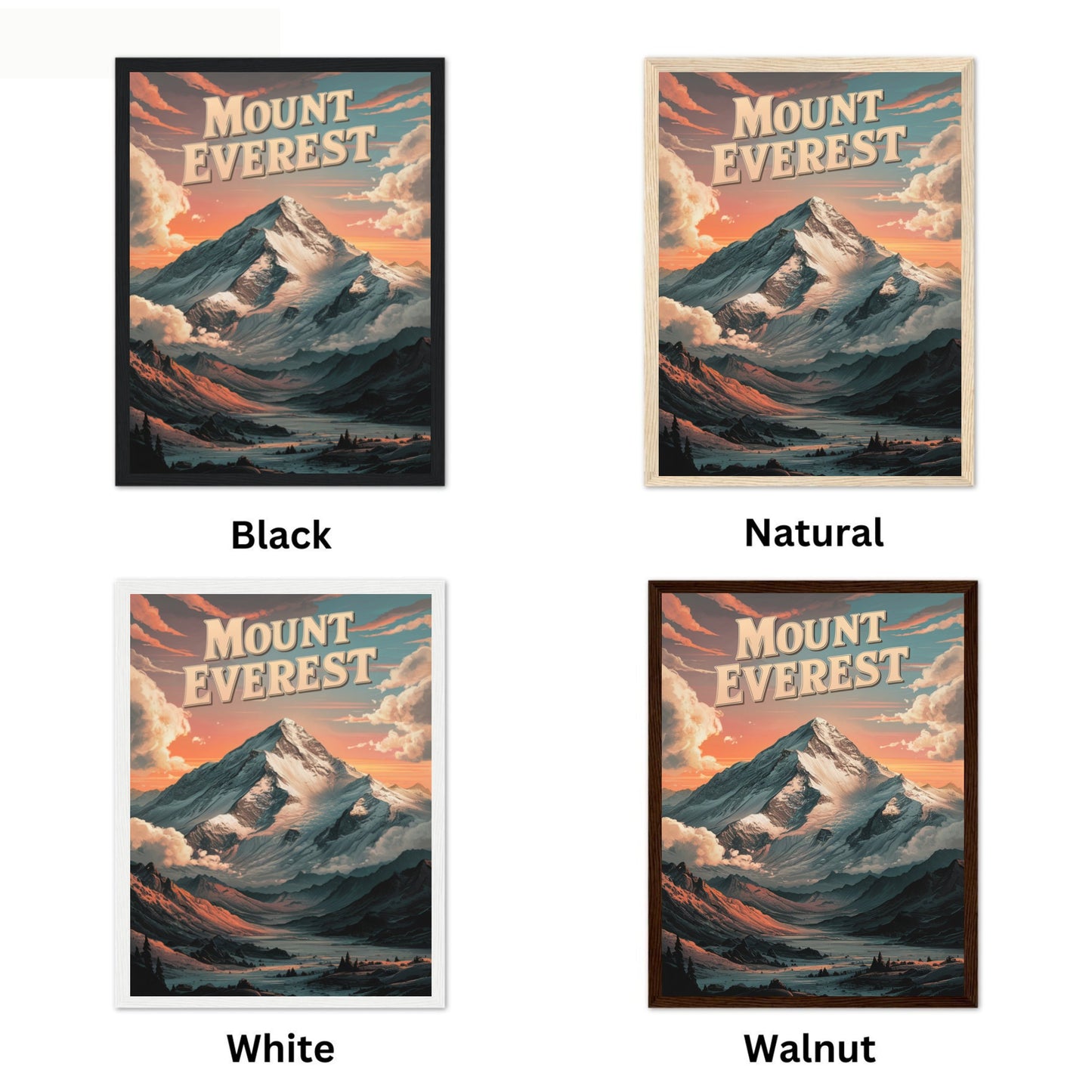 Mount Everest Vintage Travel Poster- Eternal Ascent