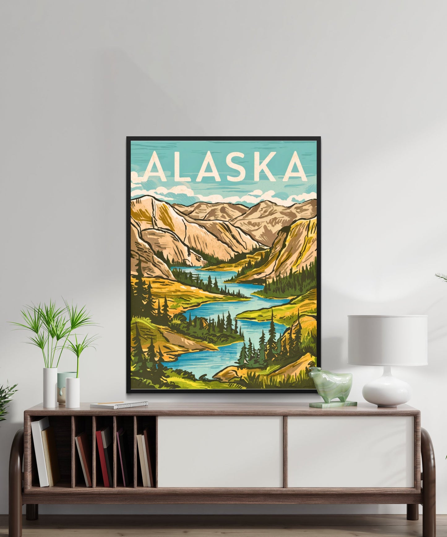 Alaska Vintage Travel Poster - Wilderness Majesty