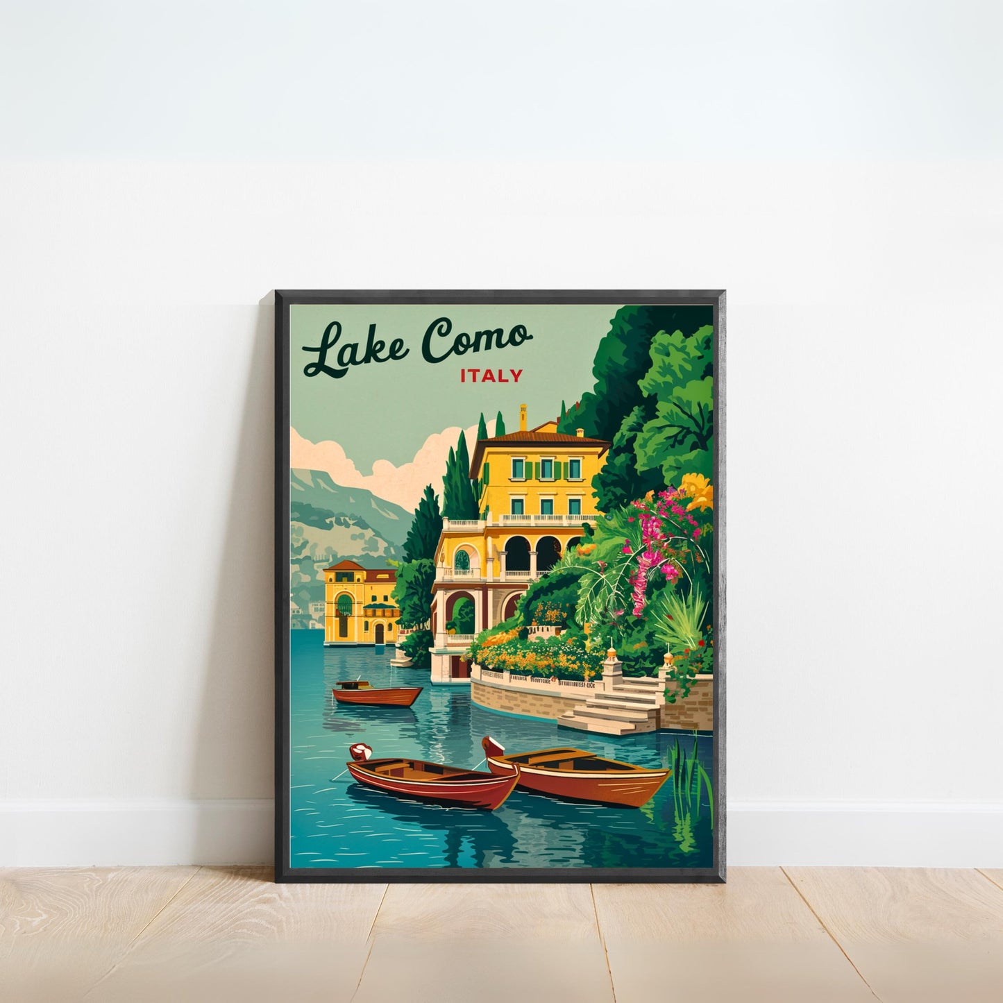 Lake Como Vintage Travel Poster